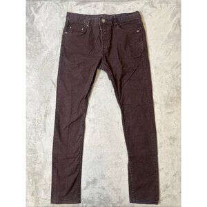 AllSaints Men’s 32x32 Cigarette Skinny Jeans Brown Button Fly Stretch